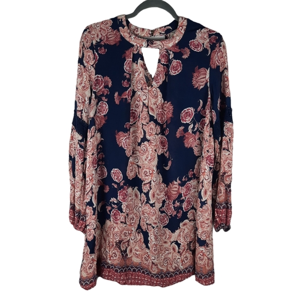 Altar'd State Long Sleeve Bohemian Mini Dress - Picture 6 of 14